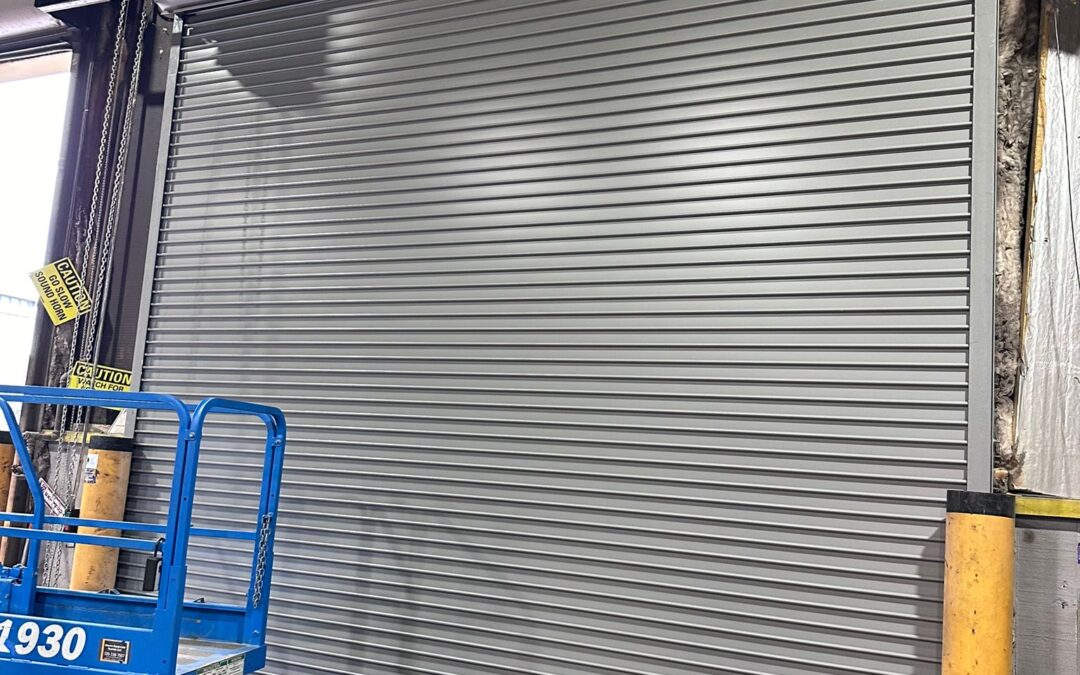 Commercial rolling steel door installation 