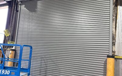 Commercial rolling steel door installation 