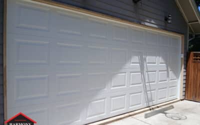 Two Single Garage Doors Converted to One Large Garage Door in West Highland, Denver